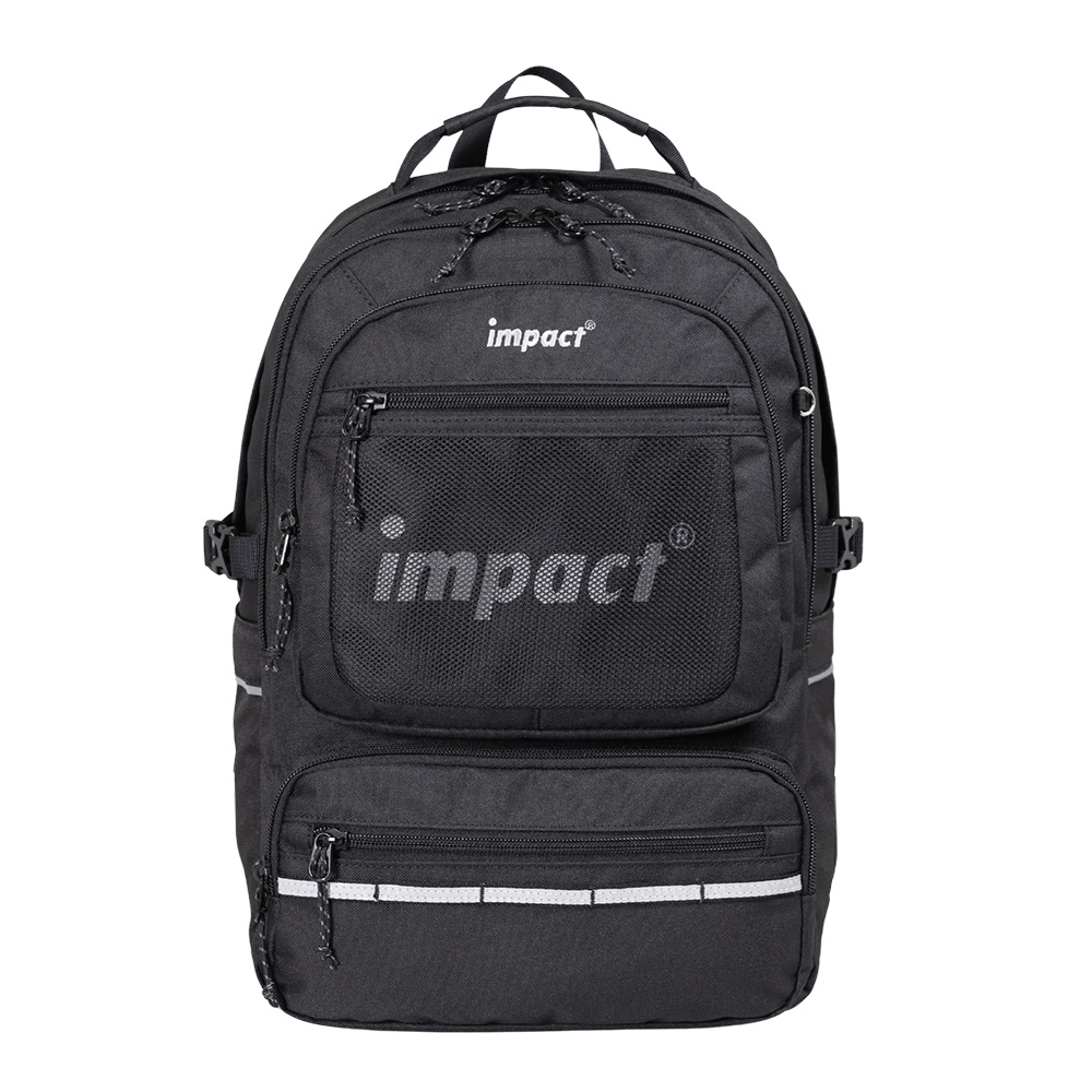 【IMPACT】怡寶 | K．STYLE 成長型護脊書包 -黑色 IM00306BK