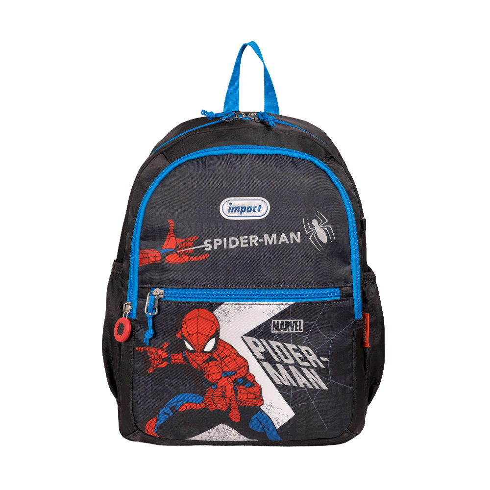 【IMPACT】怡寶兒童包 | Spider-Man蜘蛛人可裝A4後背包-黑 IMQMVSD09BK (IMKS)
