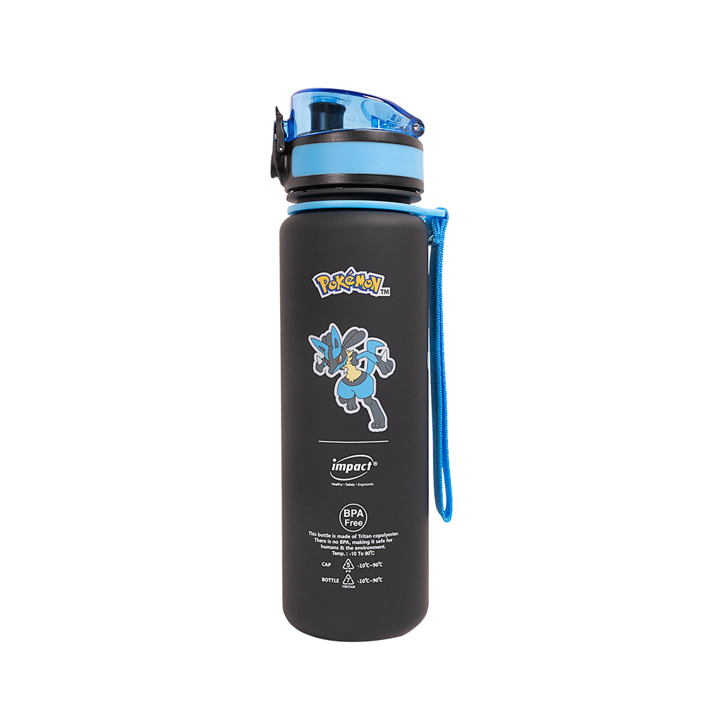 【IMPACT】怡寶 | 寶可夢路卡利歐Tritan水壺/水杯/水瓶(500ML) 附提繩-黑藍 IMPKMB08RB (IMKA):圖片 4